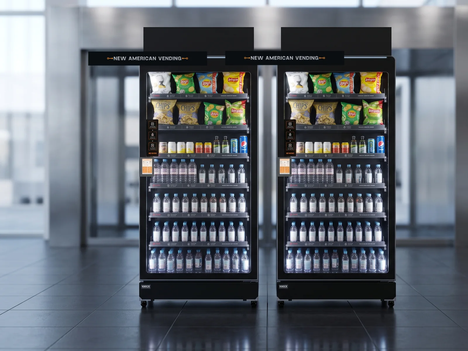 New American Vending smart retail units installed at a facility entrance