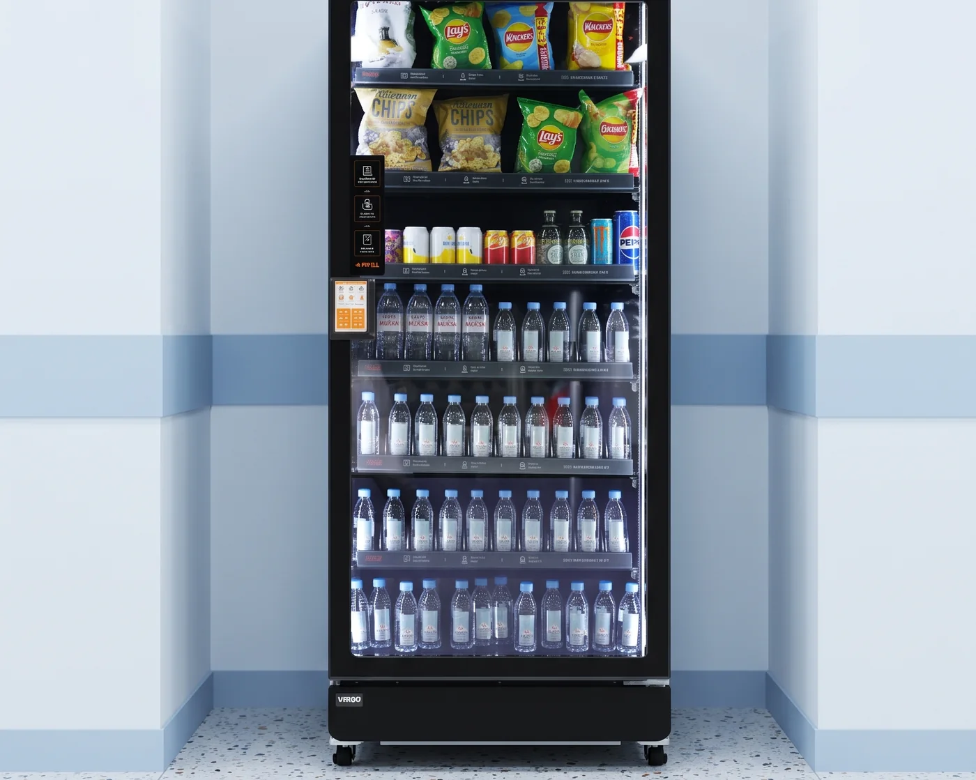 Smart vending machines in a hospital corridor